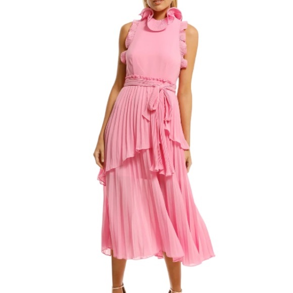 knee length dresses for ladies Talulah Evolet Floral Tiered Midi Dress main image 1
